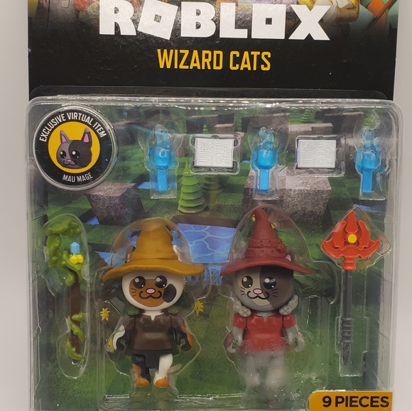 Roblox Celebrity Action Figure Wizard Cats Calico Druid Chaos Kitty Playset - Picture 2 of 14